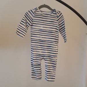 Aden + Anais Stripe Coverall - Blue (6-9M)